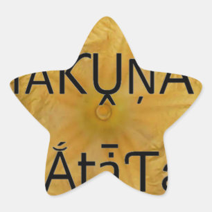 Golden Star Hakuna Matata Art Print Star Sticker