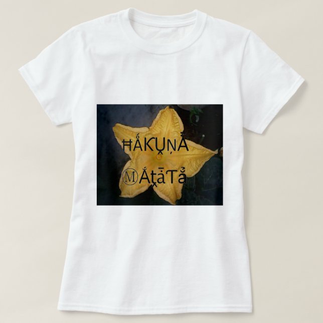 Golden Star Hakuna Matata Art Print T-Shirt (Design Front)