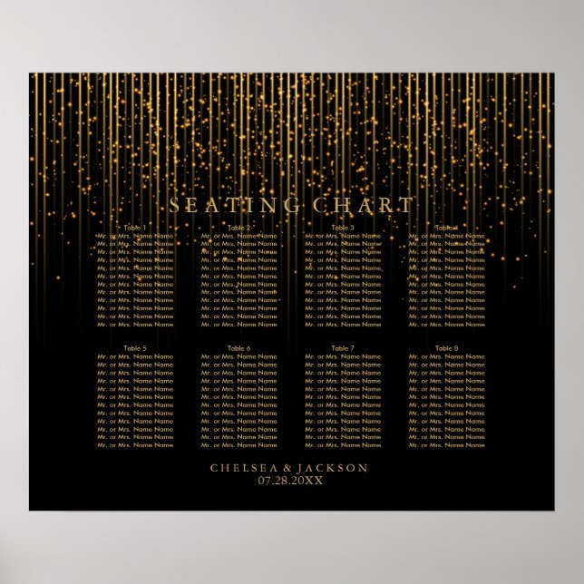 Golden Star Lights and Black - Seating Chart (Front)
