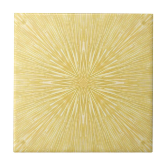 Golden star lines geometric design tile (Front)