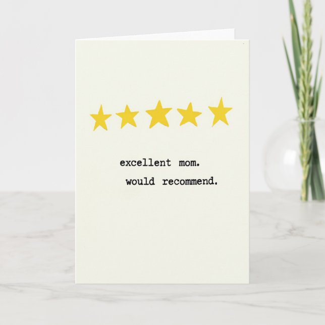 Golden Star Mum Praise Card (Front)