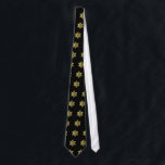 Golden Star of David & Menorah Tie<br><div class="desc">There is a golden Menorah set inside the star. Very nice!</div>