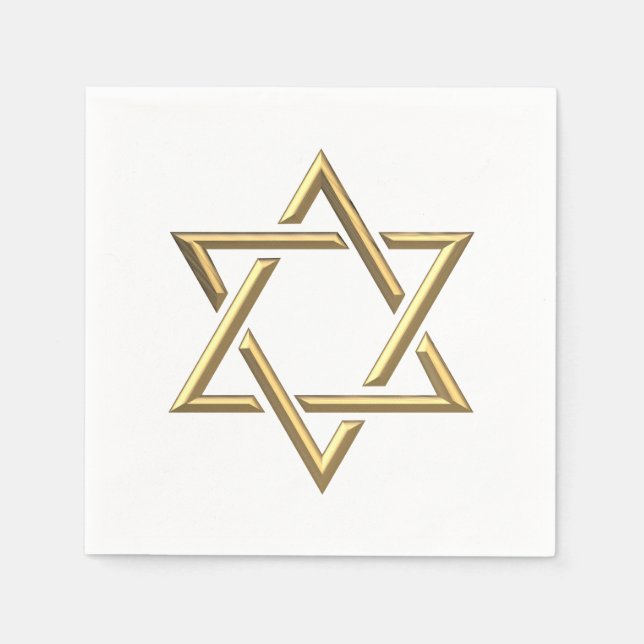 Golden Star of David Napkin (Front)