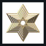 Golden Star of David Poster<br><div class="desc">Golden Star of David

Feel free to add your own words and/or pictures to this item via Zazzle's great customisation tools.  This design also available on dozens of other products. Thanks for stopping by! God bless!</div>