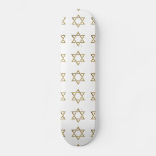 Golden Star of David Skateboard