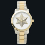 Golden Star of David Watch<br><div class="desc">Golden Star of David

Feel free to add your own words and/or pictures to this item via Zazzle's great customisation tools.  This design also available on dozens of other products. Thanks for stopping by! God bless!</div>