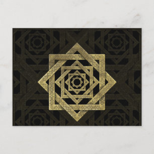 Golden Star of Lakshmi - Ashthalakshmi Postcard