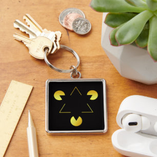 Golden Star Optical illusion Key Ring