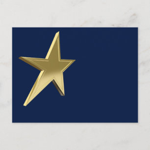 Golden star postcard