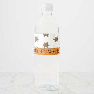 Golden star water bottle label