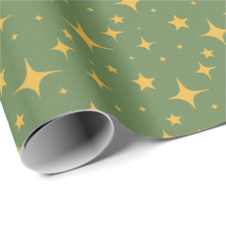 Golden Starburst Gift Wrap
