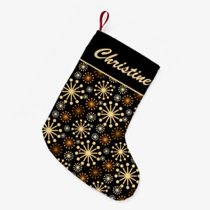 Golden Starburst Small Christmas Stocking