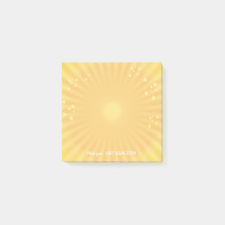 Golden Starburst with (or without) your Name/Phone Post-it Notes
