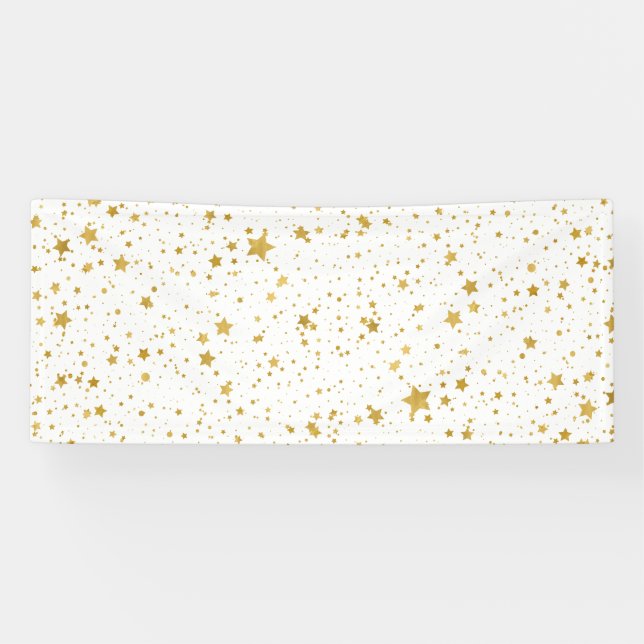 Golden Stars2 -Pure White- Banner (Horizontal)