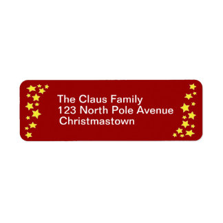 Golden Stars Address Labels