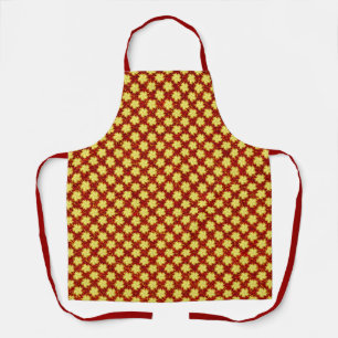 Golden Stars and Red Glitters All-Over Print Apron