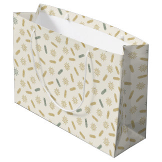 Golden Stars and Tree Brunches Large Gift Bag