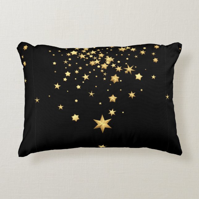 Golden Stars Decorative Cushion (Front)