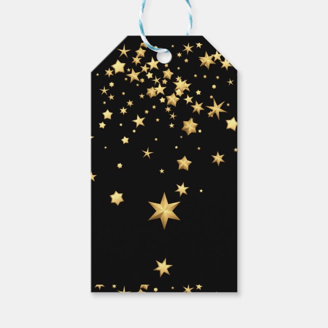 Golden Stars Gift Tags (Front)