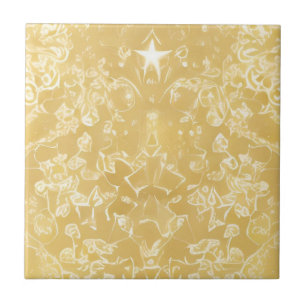 Golden stars mosaic decorative tile