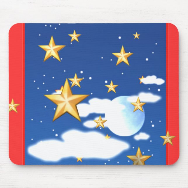 Golden Stars - Mouse Mat (Front)