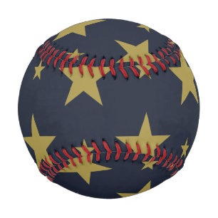 Golden Stars on Navy Blue – Elegant and Timeless Baseball