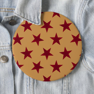 Golden Stars Pattern 13 6 Cm Round Badge