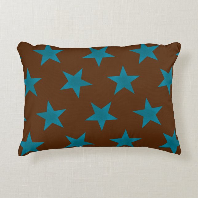 Golden Stars Pattern 16 Decorative Cushion (Front)