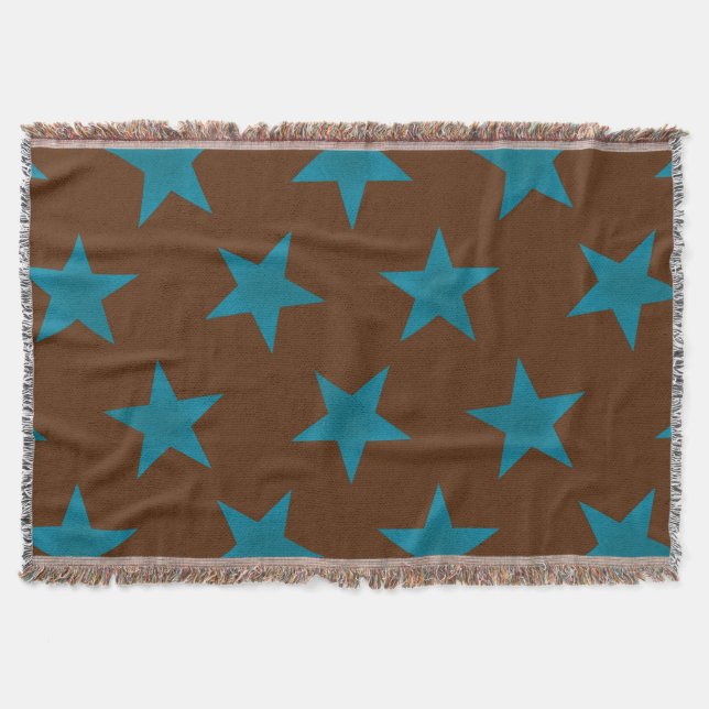 Golden Stars Pattern 16 Throw Blanket (Front)