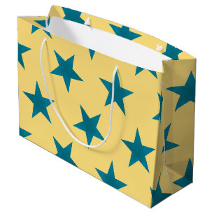 Golden Stars Pattern 18 Large Gift Bag