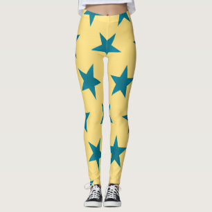 Golden Stars Pattern 18 Leggings