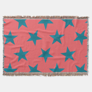 Golden Stars Pattern 19 Throw Blanket