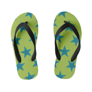 Golden Stars Pattern 20 Kid's Flip Flops