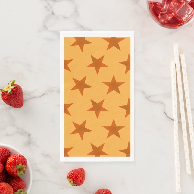 Golden Stars Pattern 2 Napkin (Insitu)