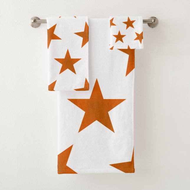Golden Stars Pattern 6 Bath Towel Set (Insitu)