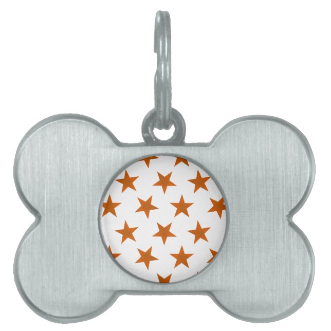 Golden Stars Pattern 6 Pet ID Tag (Front)