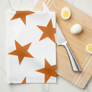 Golden Stars Pattern 6 Tea Towel