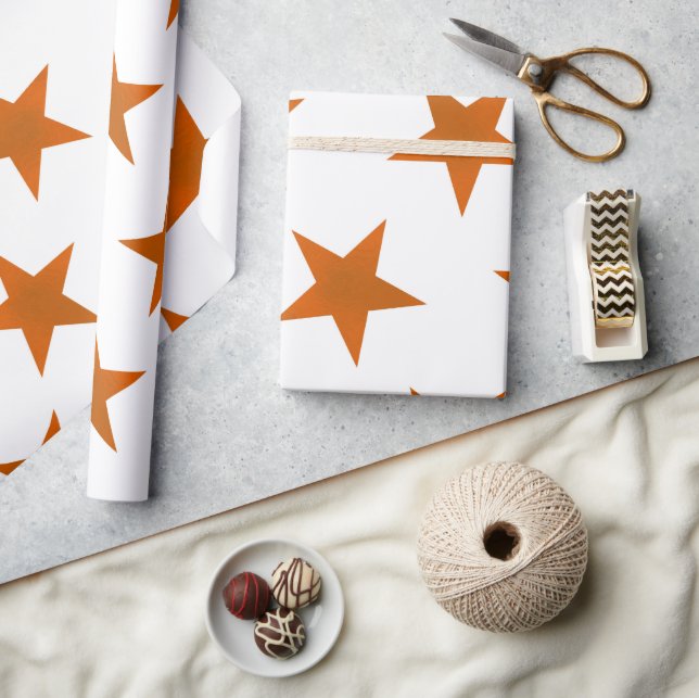 Golden Stars Pattern 6 Wrapping Paper (Crafts)
