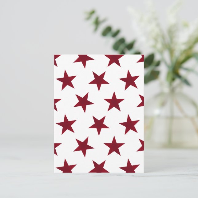 Golden Stars Pattern 7 Holiday Postcard (Standing Front)