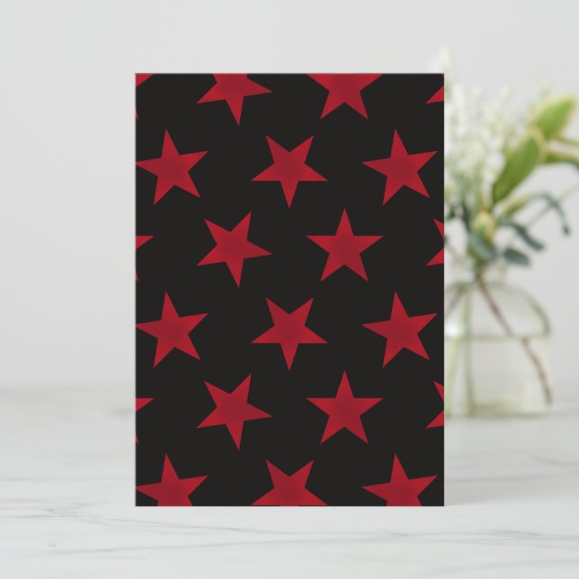 Golden Stars Pattern 8 Thank You Card (Standing Front)