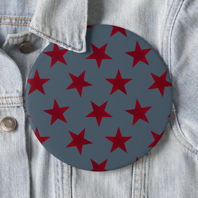 Golden Stars Pattern 9 6 Cm Round Badge (In Situ)
