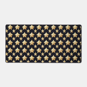Golden stars pattern desk mat