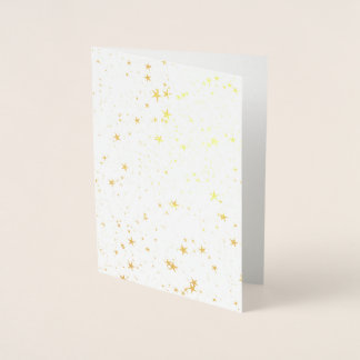Golden Stars Pattern Foil Card