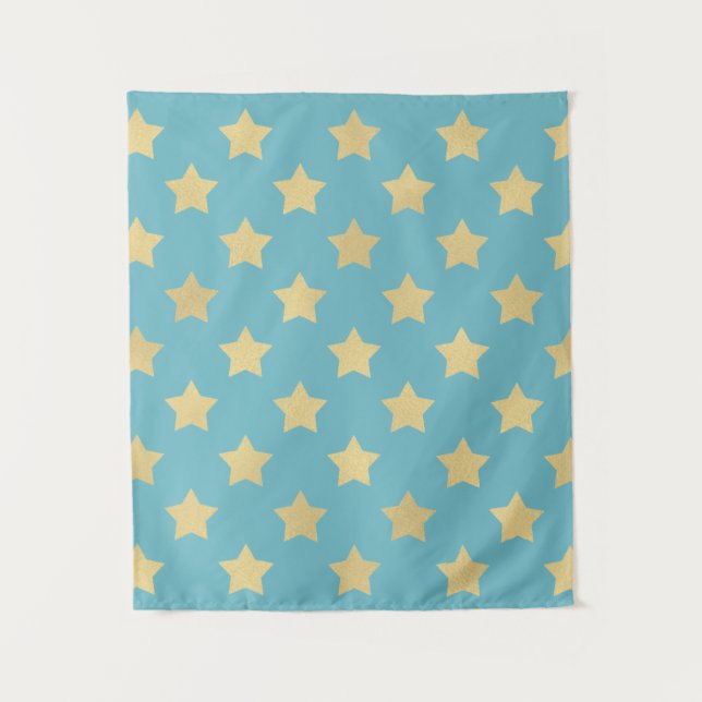 Golden Stars Pattern II Tapestry (Front)