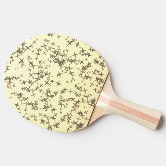 Golden Stars Ping Pong Paddle (Side)