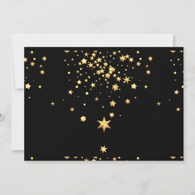 Golden Stars Save The Date (Front)