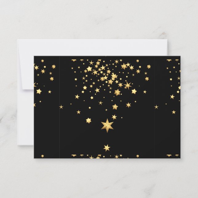 Golden Stars Save The Date (Front)