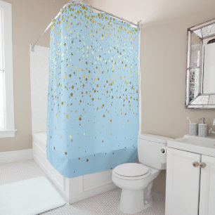 Golden Stars Shower Curtain