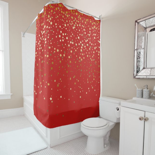 Golden Stars Shower Curtain  (In Situ)