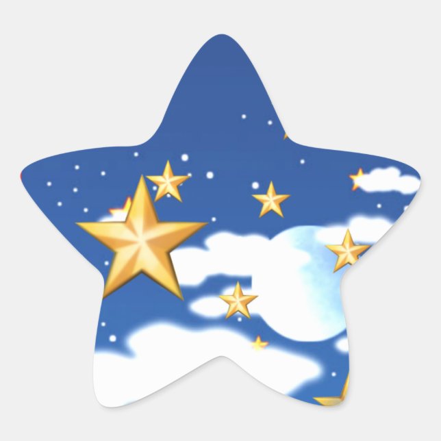 Golden Stars - Star Sticker (Front)